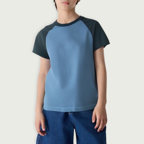 Toddler Boys Solid Color Round Neck Short Sleeve T...