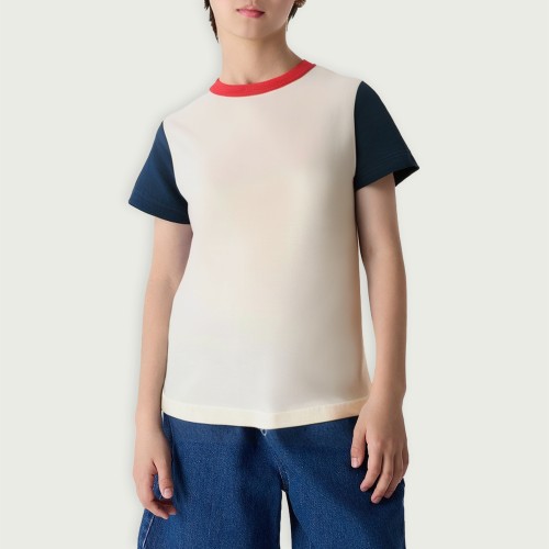Summer comfortable breathable 100% cotton crew nec...