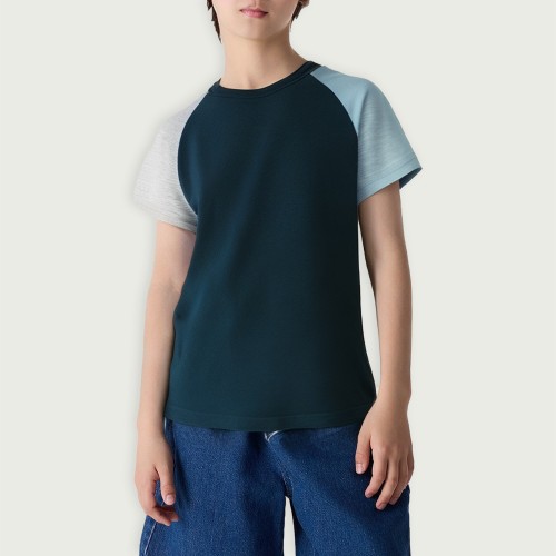 Cotton Boys Cartoon Round Neck Short Sleeve T-Shir...