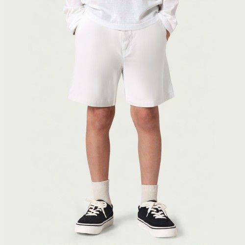 Boys' Lace-Up Cotton Twill Shorts
