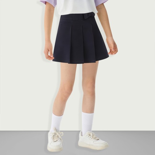 Girls Uniform Bow Pleated Culottes
