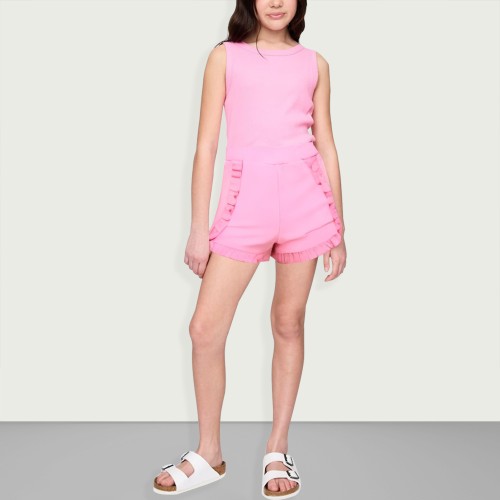 Summer new cute baby custom ruffled girls casual s...