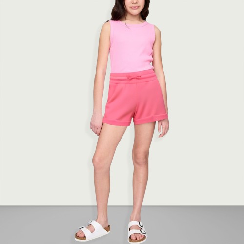 French Terry Children Girls Pink Stitching Sweatsh...